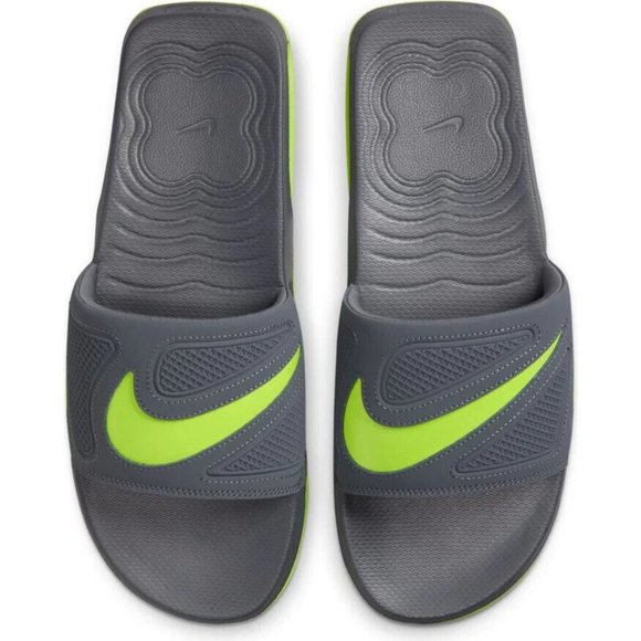 Nike Mens Air Max Cirro Men's Size 12 Comfort Slide Sandals Neon Gray NWT - Picture 2 of 13